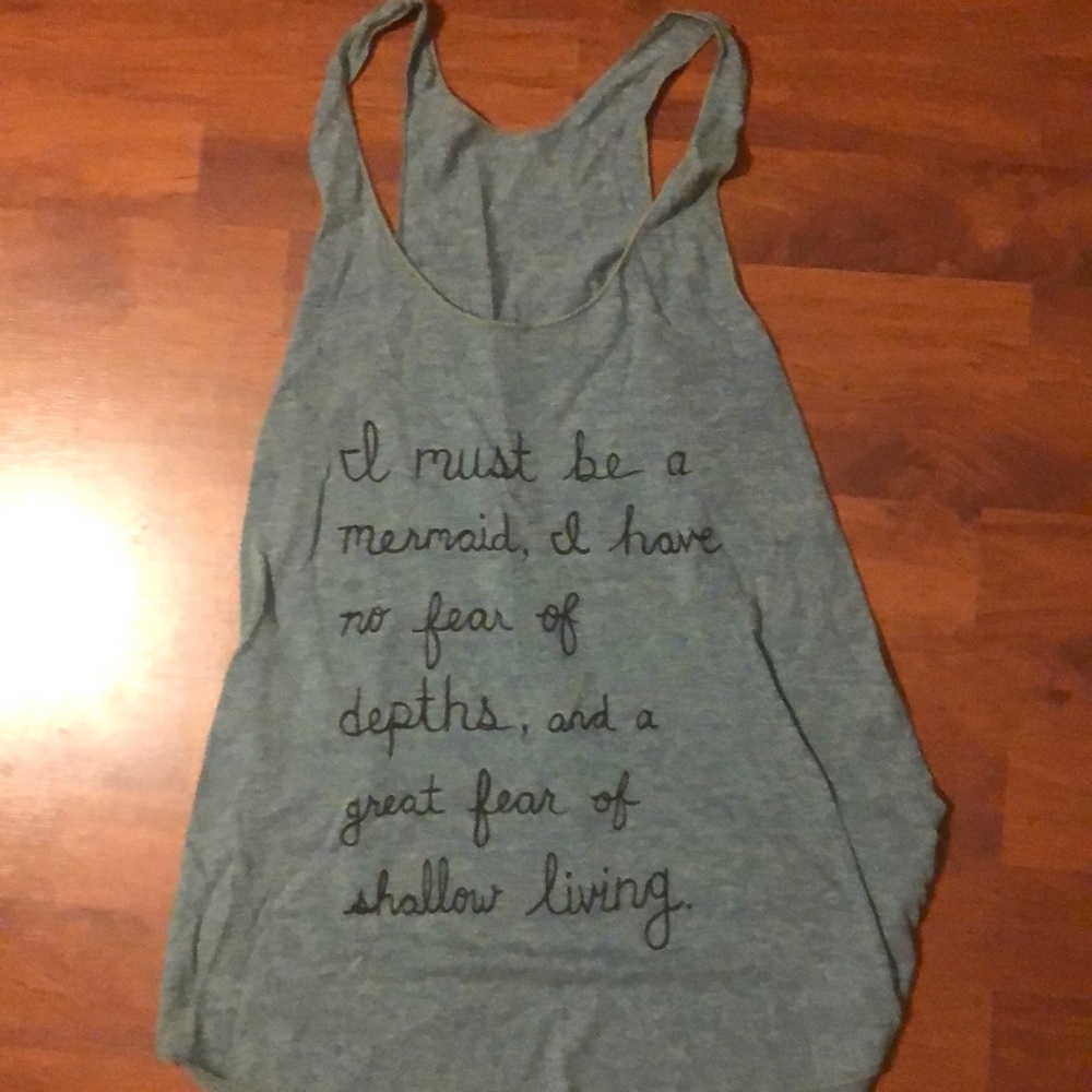 Green mermaid tank top